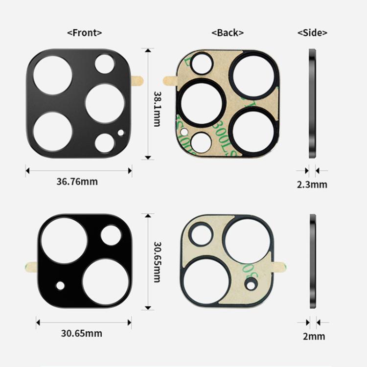 For iPhone 16 / 16 Plus XDcase Titanium Alloy Hollow Camera Lens Protector(Black) by XDcase