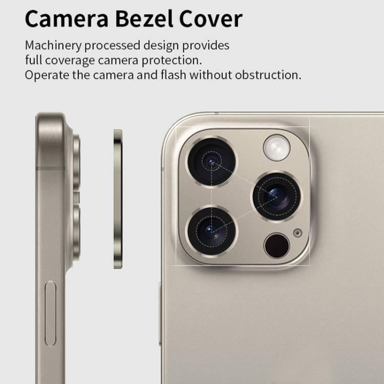 For iPhone 15 / 15 Plus XDcase Titanium Alloy Hollow Camera Lens Protector(Black) by XDcase