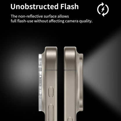 For iPhone 14 Pro / 14 Pro Max XDcase Titanium Alloy Hollow Camera Lens Protector(Black) by XDcase