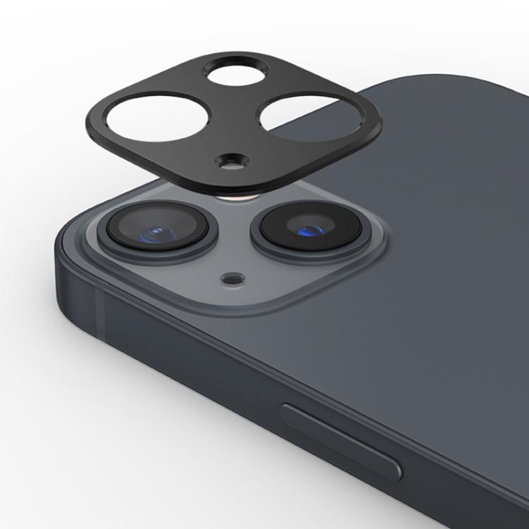 For iPhone 14 / 14 Plus XDcase Titanium Alloy Hollow Camera Lens Protector(Black) by XDcase