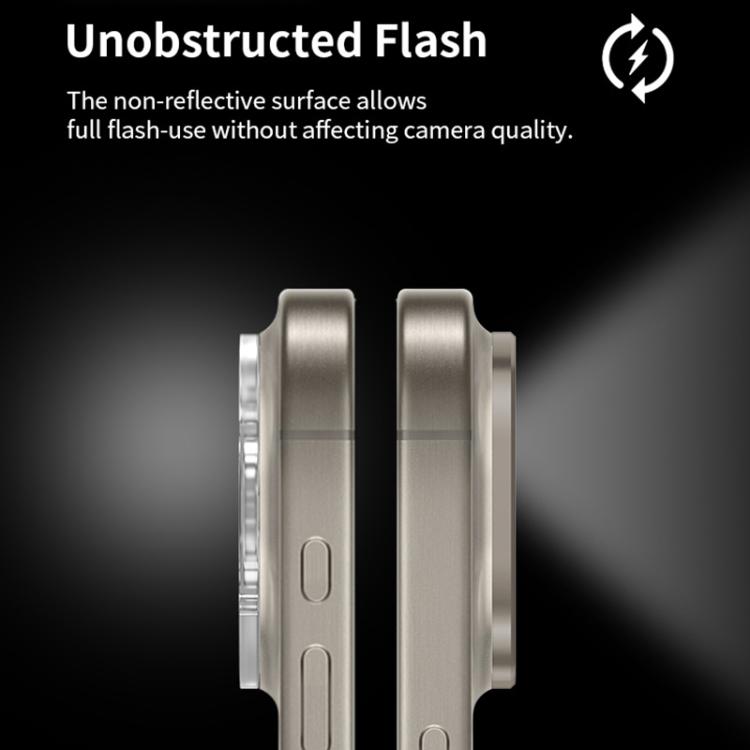 For iPhone 14 / 14 Plus XDcase Titanium Alloy Hollow Camera Lens Protector(Black) by XDcase