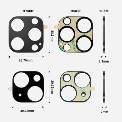 For iPhone 13 / 13 mini XDcase Titanium Alloy Hollow Camera Lens Protector(Black) by XDcase