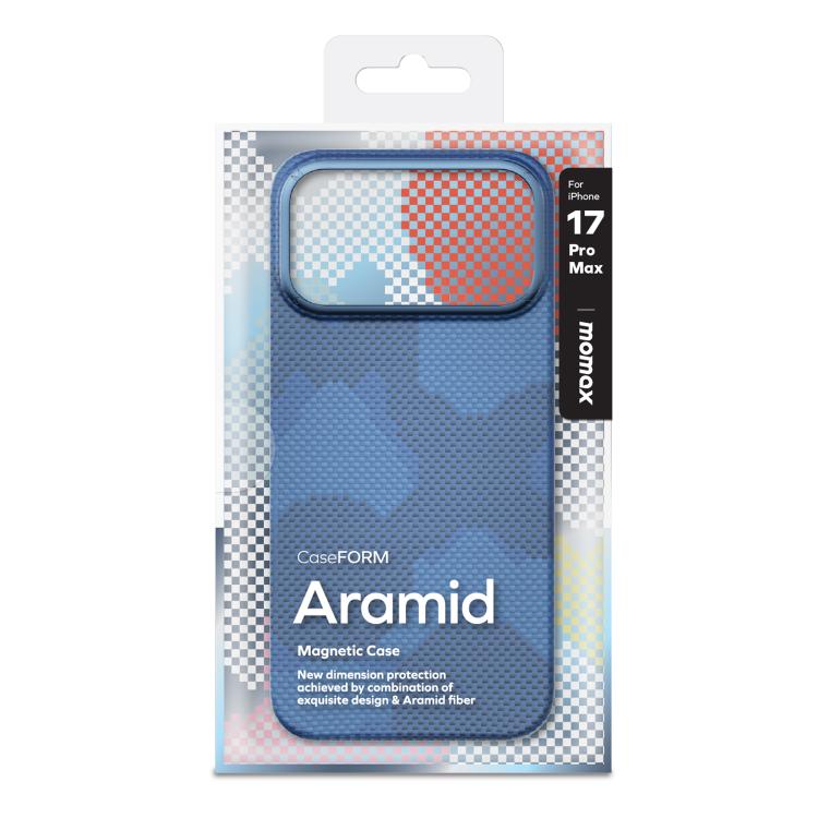 For iPhone 17 Pro Max MOMAX Aramid Fiber Ultra-thin MagSafe Phone Case(Blue) by MOMAX