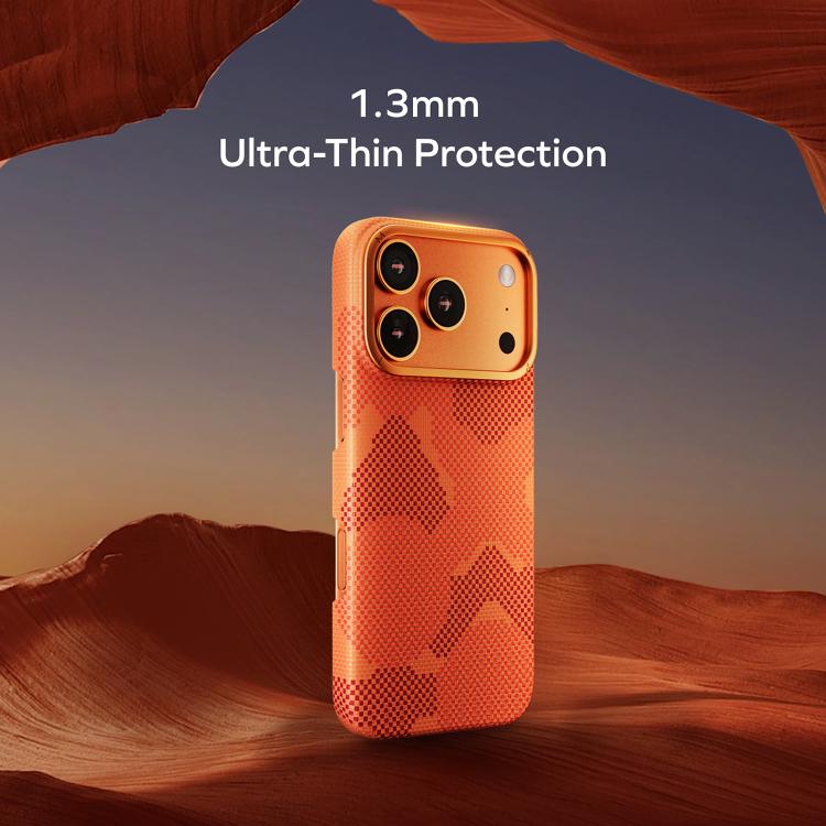 For iPhone 17 Pro MOMAX Aramid Fiber Ultra-thin MagSafe Phone Case(Orange) by MOMAX