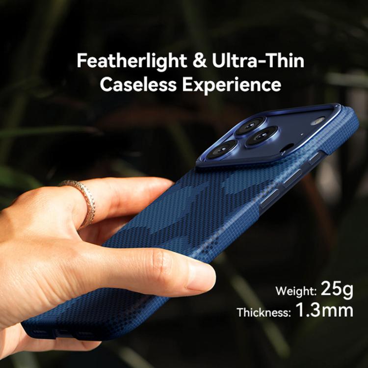 For iPhone 17 Pro MOMAX Aramid Fiber Ultra-thin MagSafe Phone Case(Blue) by MOMAX