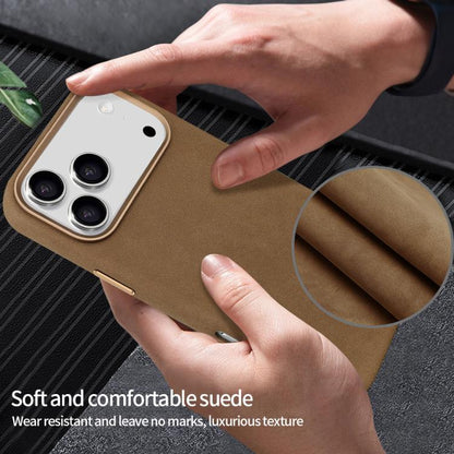 For iPhone 17 Pro Max VIETAO Suede MagSafe PU Leather Phone Case(Dark Brown) by VIETAO