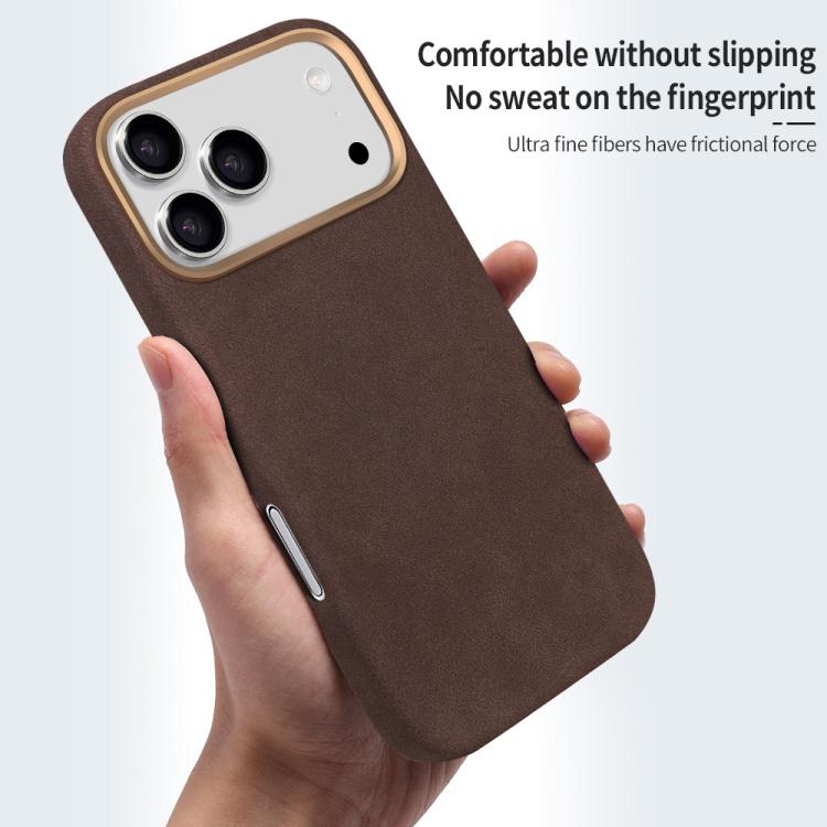 For iPhone 17 Pro Max VIETAO Suede MagSafe PU Leather Phone Case(Coffee Brown) by VIETAO
