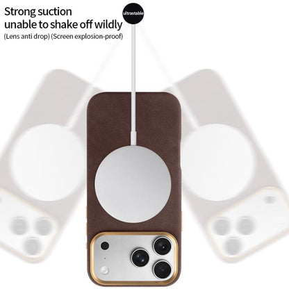 For iPhone 17 Pro Max VIETAO Suede MagSafe PU Leather Phone Case(Coffee Brown) by VIETAO