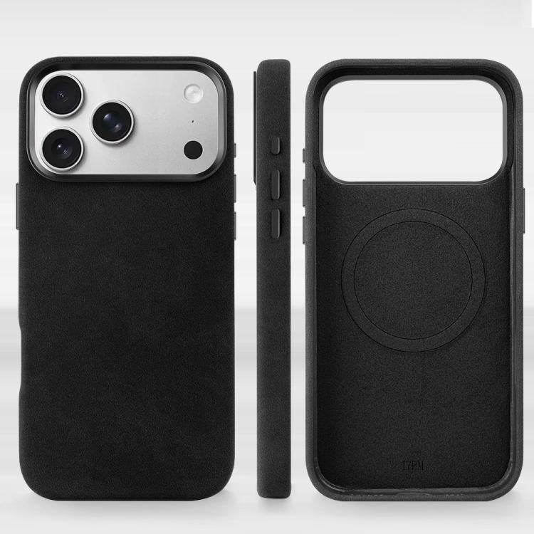 For iPhone 17 Pro Max VIETAO Suede MagSafe PU Leather Phone Case(Black) by VIETAO