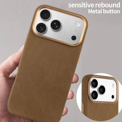 For iPhone 17 Pro VIETAO Suede MagSafe PU Leather Phone Case(Dark Brown) by VIETAO