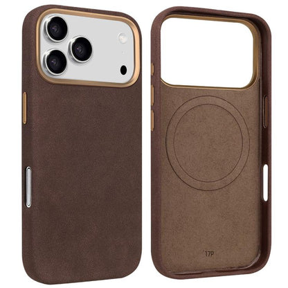For iPhone 17 Pro VIETAO Suede MagSafe PU Leather Phone Case(Coffee Brown) by VIETAO