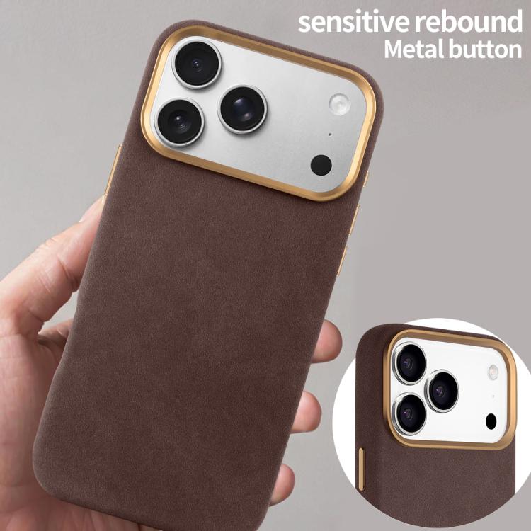 For iPhone 17 Pro VIETAO Suede MagSafe PU Leather Phone Case(Coffee Brown) by VIETAO