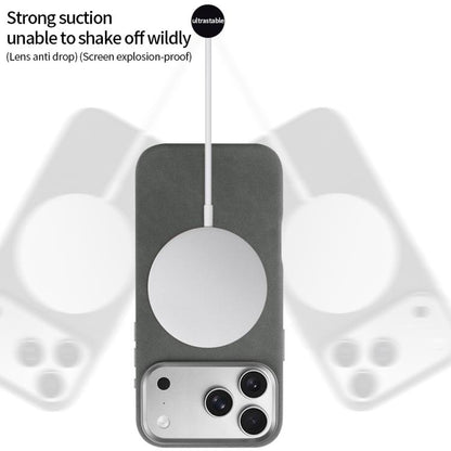 For iPhone 17 Pro VIETAO Suede MagSafe PU Leather Phone Case(Dark Grey) by VIETAO