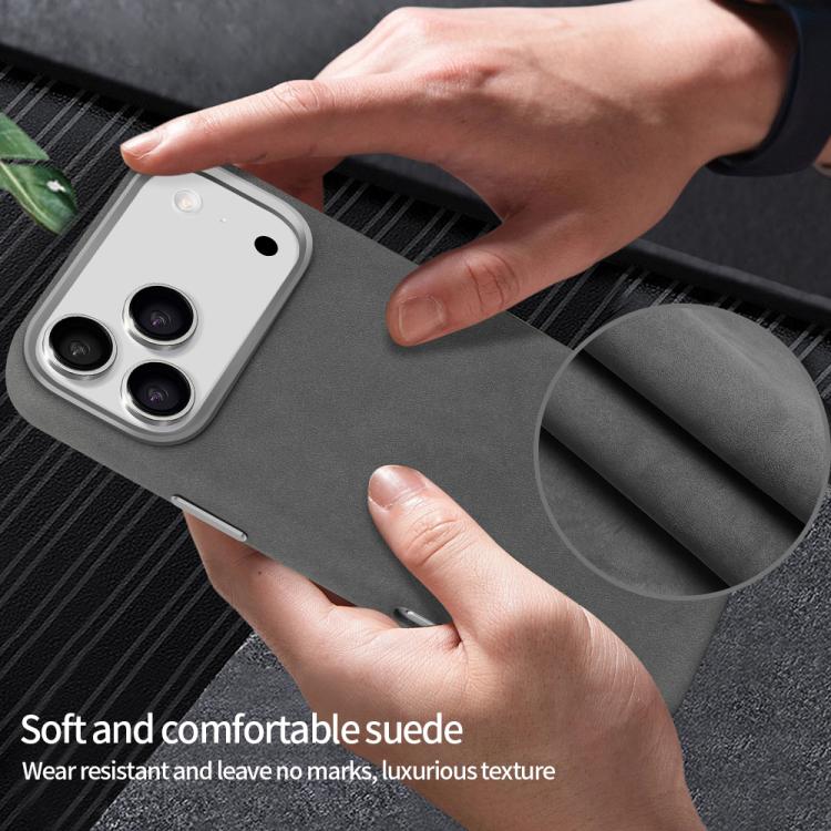 For iPhone 17 Pro VIETAO Suede MagSafe PU Leather Phone Case(Dark Grey) by VIETAO