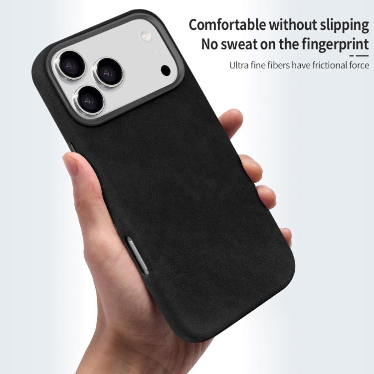 For iPhone 17 Pro VIETAO Suede MagSafe PU Leather Phone Case(Black) by VIETAO