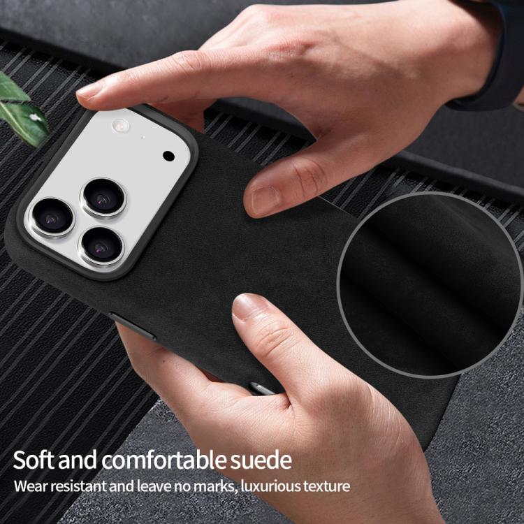 For iPhone 17 Pro VIETAO Suede MagSafe PU Leather Phone Case(Black) by VIETAO