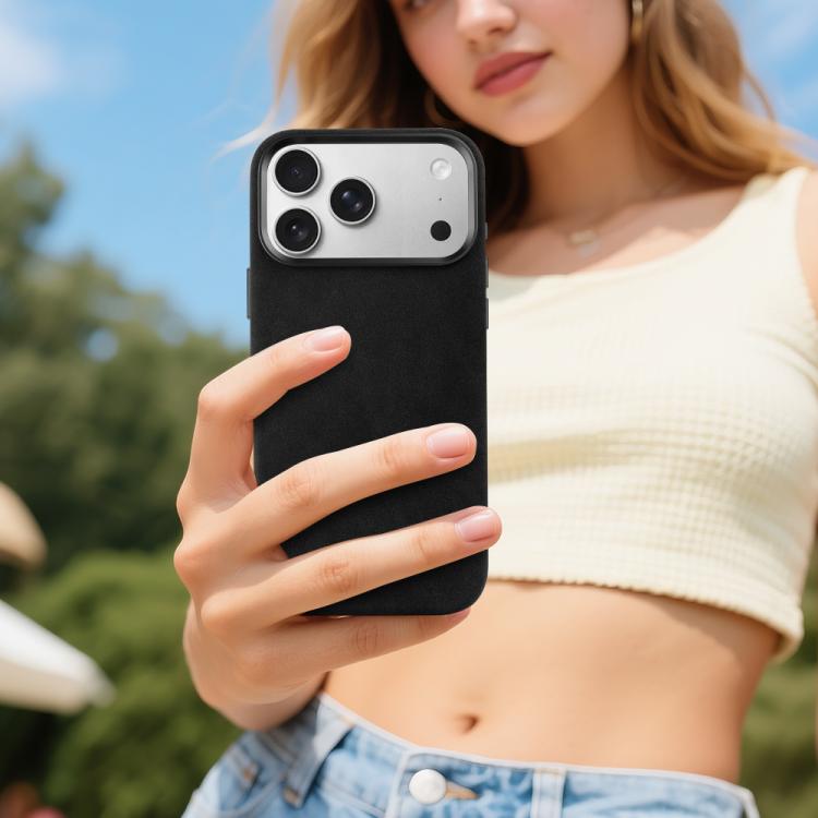 For iPhone 17 Pro VIETAO Suede MagSafe PU Leather Phone Case(Black) by VIETAO