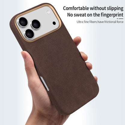 For iPhone 17 VIETAO Suede MagSafe PU Leather Phone Case(Coffee Brown) by VIETAO
