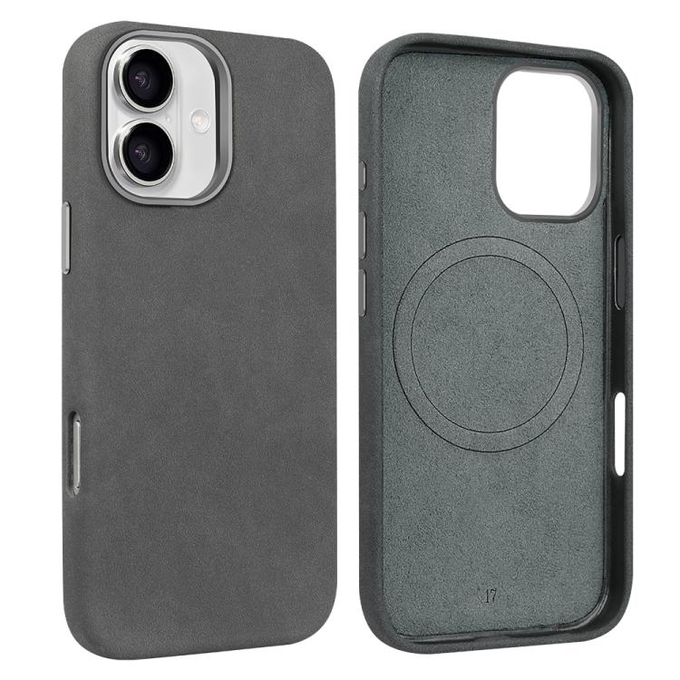 For iPhone 17 VIETAO Suede MagSafe PU Leather Phone Case(Dark Grey) by VIETAO