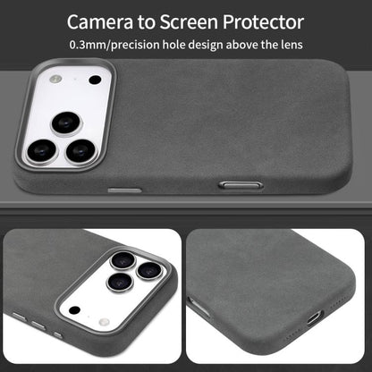 For iPhone 17 VIETAO Suede MagSafe PU Leather Phone Case(Dark Grey) by VIETAO