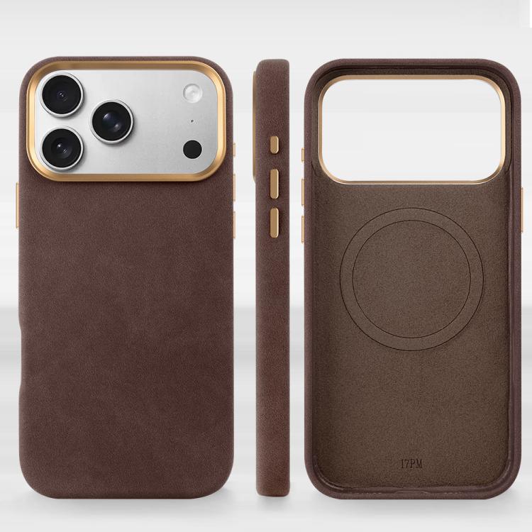 For iPhone Air VIETAO Suede MagSafe PU Leather Phone Case(Coffee Brown) by VIETAO
