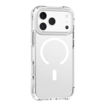 For iPhone 17 Pro Max Mutural Transparent Color Series PC+TPU Magnetic MagSafe Phone Case(White) by Mutural