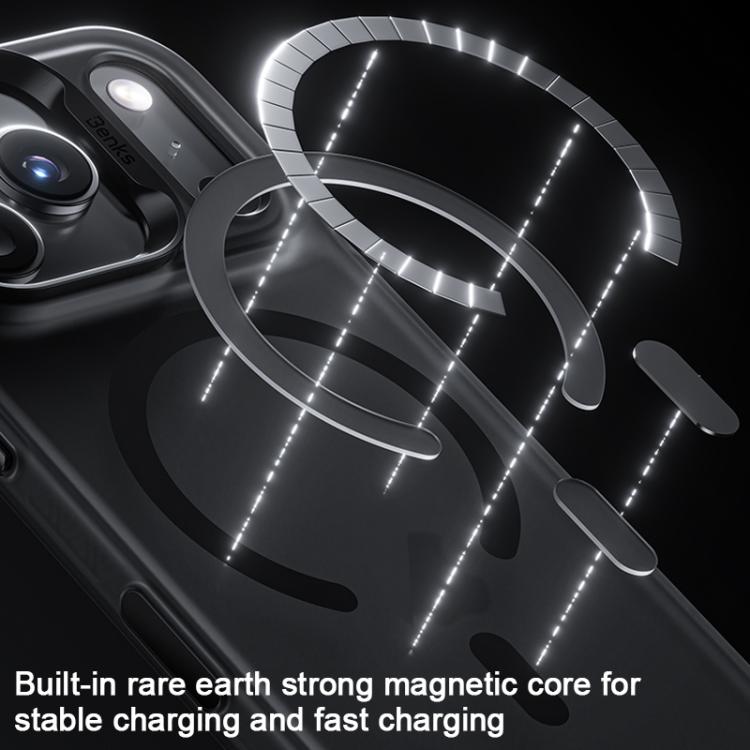 For iPhone Air Benks Frosted MagSafe Magnetic Shockproof Phone Case(Black) by Benks