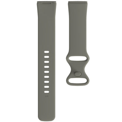 For Fitbit Versa 4 / Versa 3 / Sense 2 / Sense Silicone Watch Band, Size: L(Grey) by bashfashion