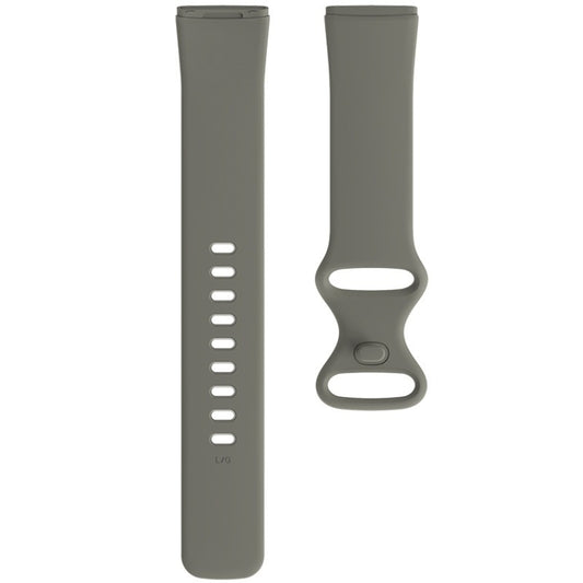 For Fitbit Versa 4 / Versa 3 / Sense 2 / Sense Silicone Watch Band, Size: L(Grey) by bashfashion