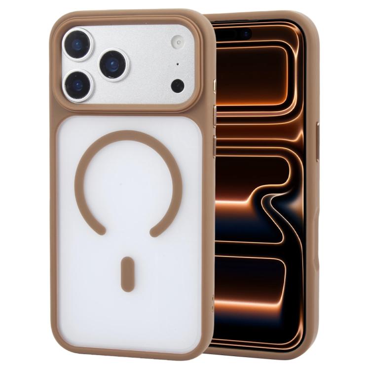 For iPhone 17 Pro Max GEBEI Jazz Series Skin Feel Frosted MagSafe Phone Case(Brown) by GEBEI