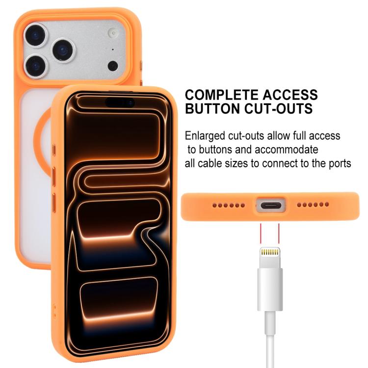For iPhone 17 Pro GEBEI Jazz Series Skin Feel Frosted MagSafe Phone Case(Orange) by GEBEI