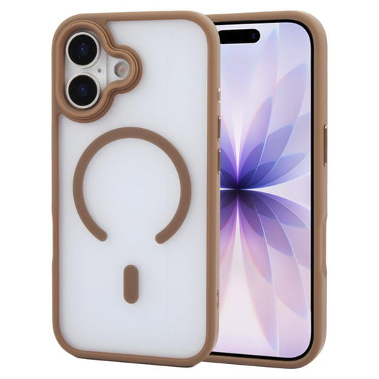 For iPhone 17 GEBEI Jazz Series Skin Feel Frosted MagSafe Phone Case(Brown) by GEBEI