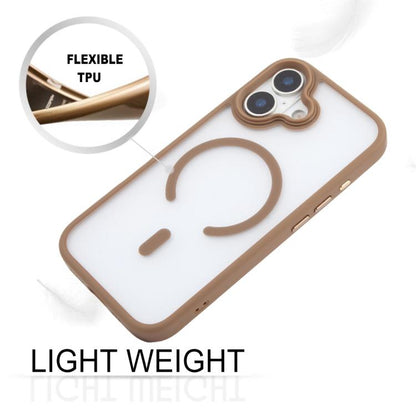 For iPhone 17 GEBEI Jazz Series Skin Feel Frosted MagSafe Phone Case(Brown) by GEBEI