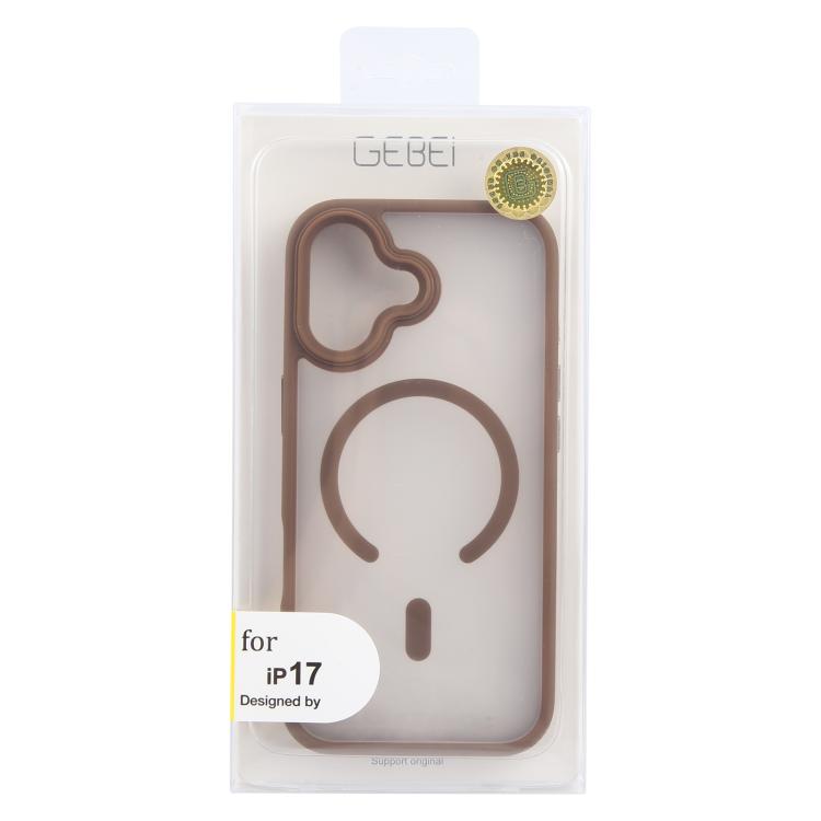 For iPhone 17 GEBEI Jazz Series Skin Feel Frosted MagSafe Phone Case(Brown) by GEBEI