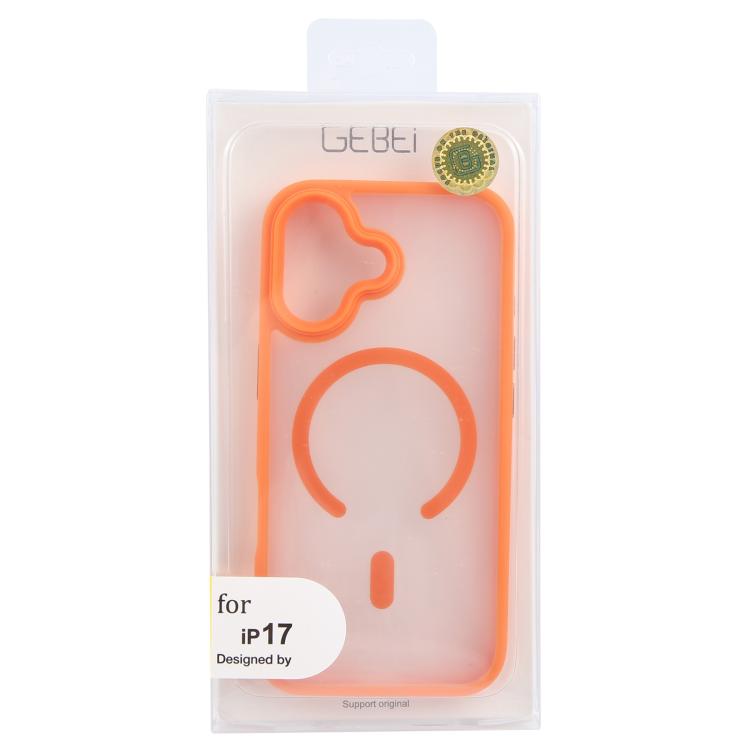 For iPhone 17 GEBEI Jazz Series Skin Feel Frosted MagSafe Phone Case(Orange) by GEBEI