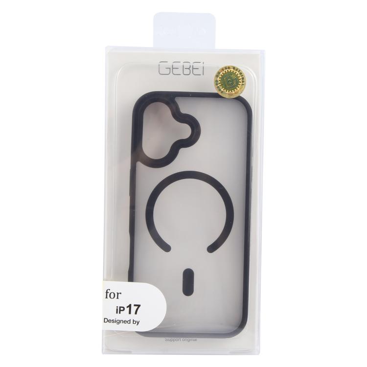 For iPhone 17 GEBEI Jazz Series Skin Feel Frosted MagSafe Phone Case(Black) by GEBEI