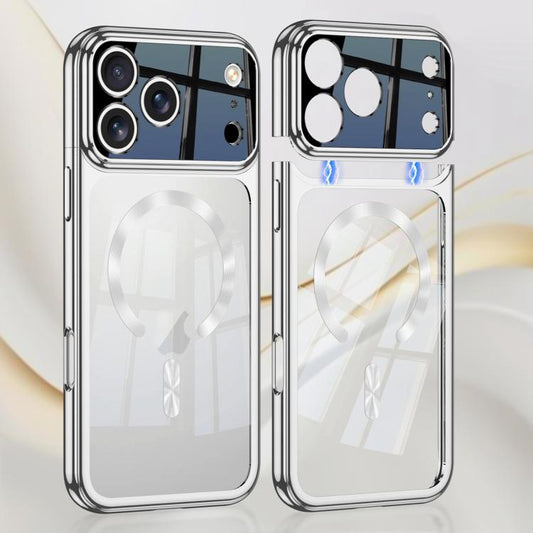 For iPhone 17 Pro Max GKK Electroplating Phantom Splicing MagSafe Magnetic Phone Case(Silver) by GKK
