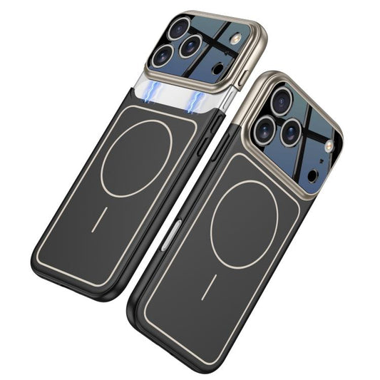 For iPhone 17 Pro Max GKK Color Master Splicing MagSafe Magnetic Frame Phone Case(Grey Black) by GKK