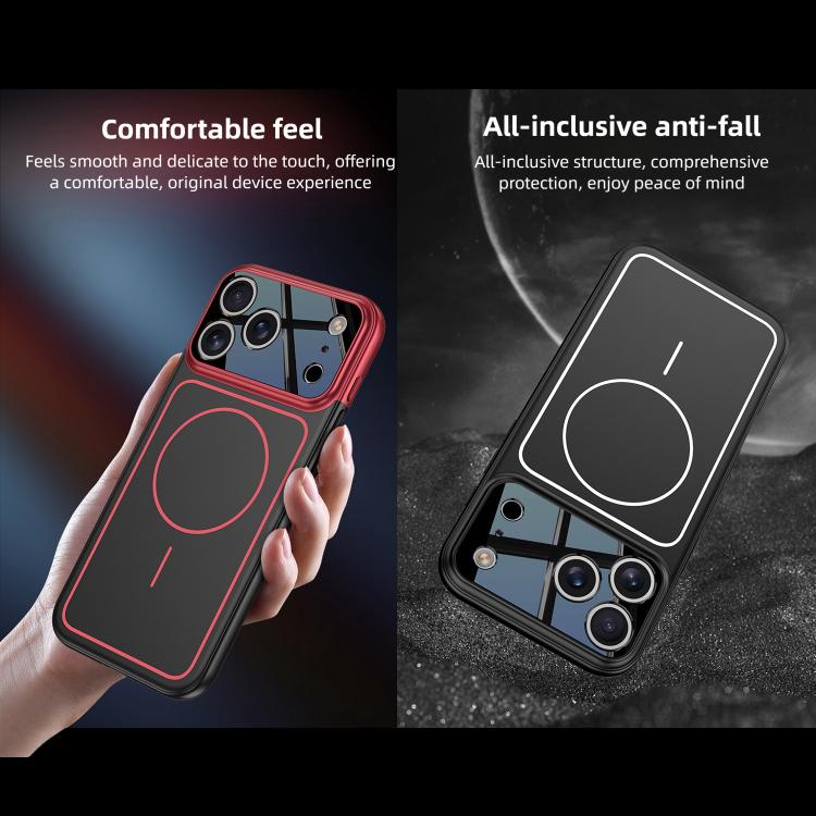 For iPhone 17 Pro Max GKK Color Master Splicing MagSafe Magnetic Frame Phone Case(Blue Black) by GKK