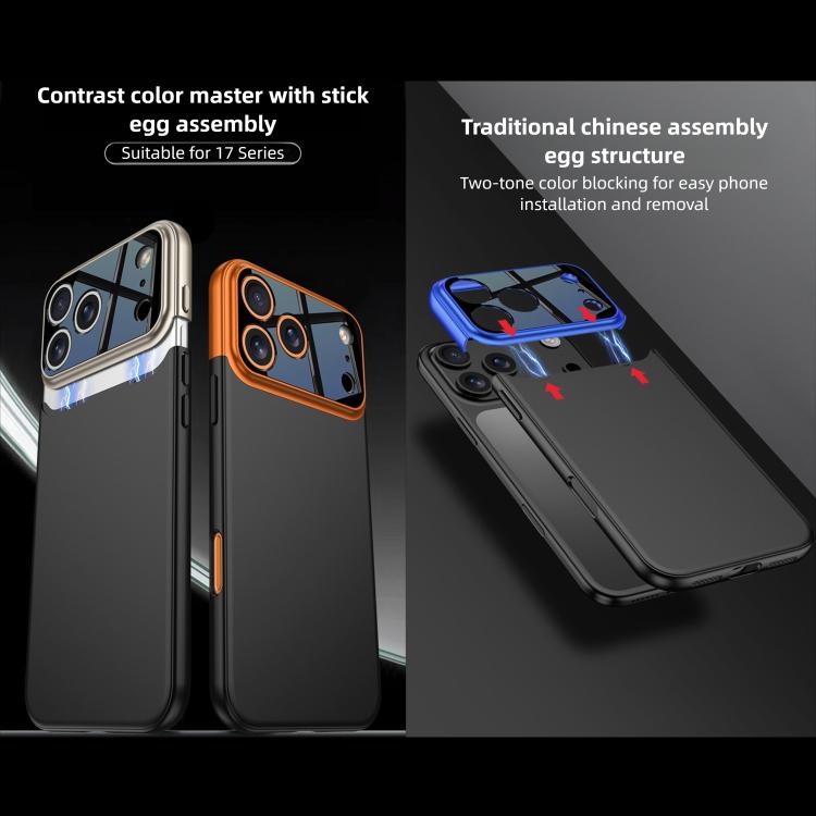 For iPhone 17 Pro Max GKK Color Master Splicing Phone Case(Black) by GKK