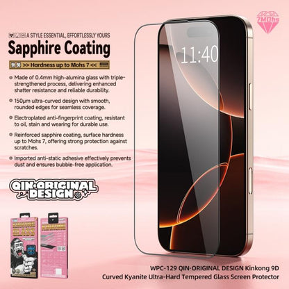 For iPhone Air WK WTP-129 Qin-Original Design 9D Curved Kyanite Ultra-Hard Tempered Glass Film by WK