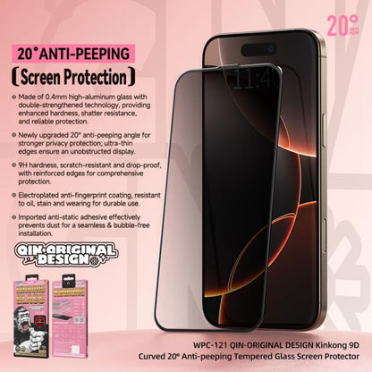 For iPhone Air WK WTP-121 Qin-Original Design 9D Curved 20-degree Privacy Tempered Glass Film by WK