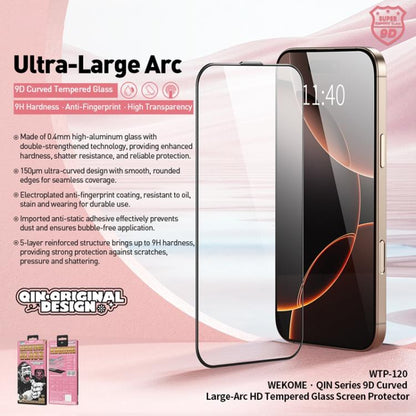 For iPhone Air WK WTP-120 Qin Series 9D Curved Large Arc HD Tempered Glass Film by WK