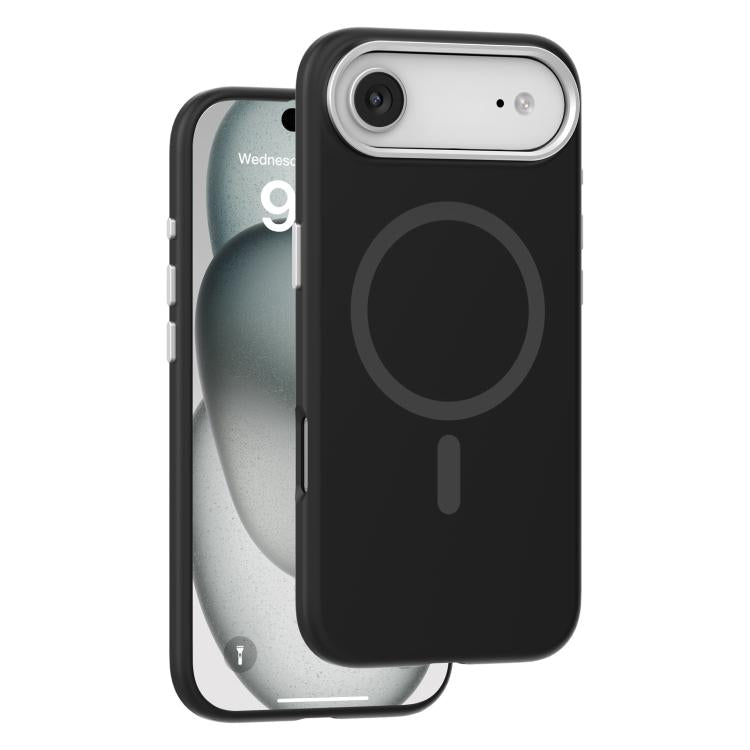 For iPhone Air Mutural Karen Series Liquid Silicone MagSafe Phone Case(Black) by Mutural