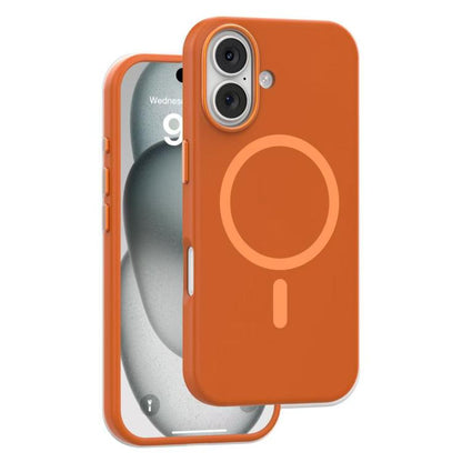 For iPhone 17 Mutural Karen Series Liquid Silicone MagSafe Phone Case(Orange) by Mutural