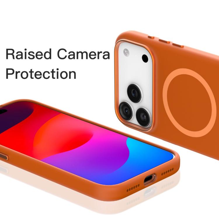 For iPhone 17 Mutural Karen Series Liquid Silicone MagSafe Phone Case(Orange) by Mutural