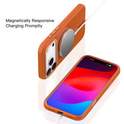 For iPhone Air Mutural Karen Series Liquid Silicone MagSafe Phone Case(Orange) by Mutural