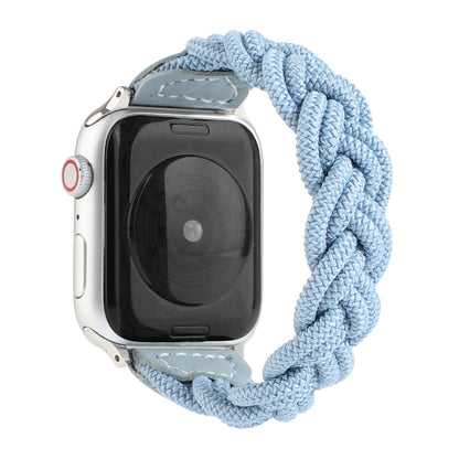 Elastic Woven Watch Band For Apple Watch Series 9&8&7 41mm / SE 3&SE 2&6&SE&5&4 40mm / 3&2&1 38mm, Length:160mm(Sky Blue) by bashfashion