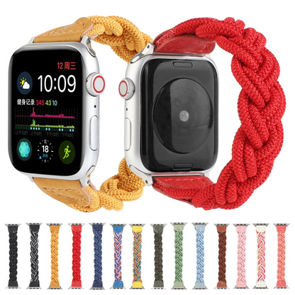 Elastic Woven Watch Band For Apple Watch Ultra 49mm&Watch Ultra 2 49mm / Series 9&8&7 45mm / SE 3&SE 2&6&SE&5&4 44mm / 3&2&1 42mm, Length:120mm(Watermelon Red) by bashfashion