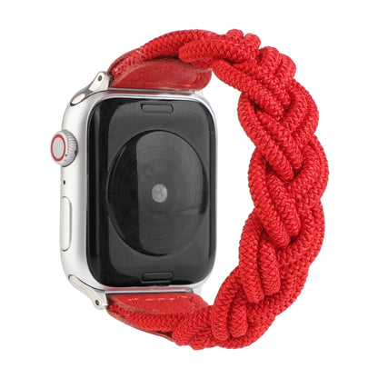 Elastic Woven Watch Band For Apple Watch Series 7 45mm / 6 & SE & 5 & 4 44mm / 3 & 2 & 1 42mm, Length:150mm(Red) by bashfashion